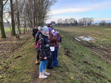 Spacer po Sieradzu w ramach Zimowego Ptakoliczenia 2025, 